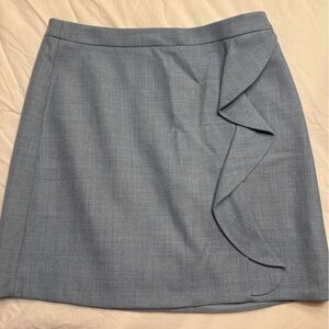 J. Crew Light Blue Wool Mini Skirt - 14 Tall